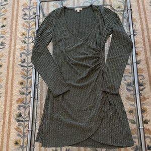 Chic Olive Long Sleeve Dress